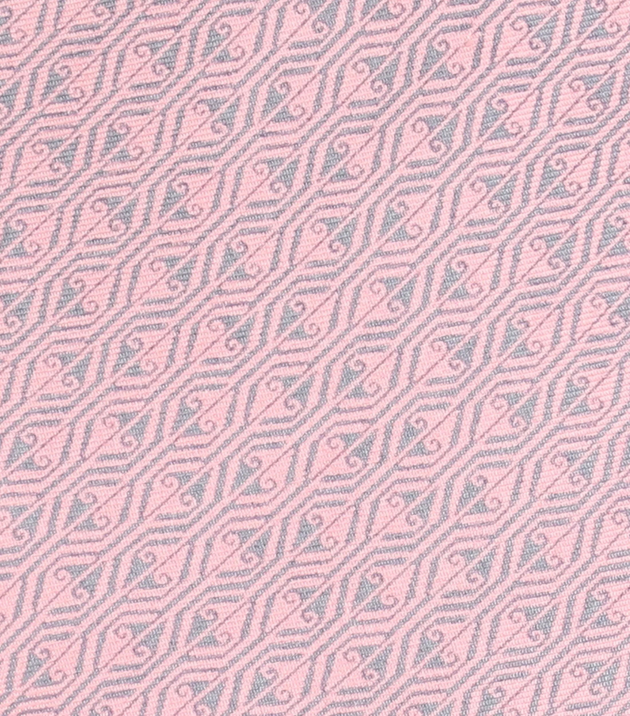 Pineda Covalin Corbata Ancha de seda Rosa con Grecas