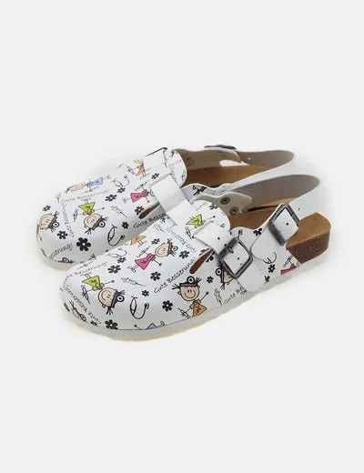 Plakton Zueco blanco estampado