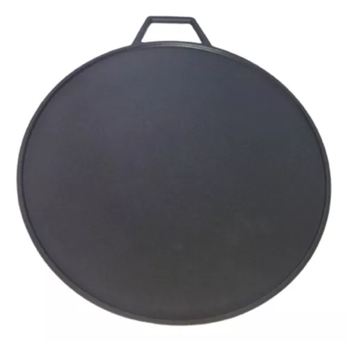 Plancha lisa acanalada con teflón