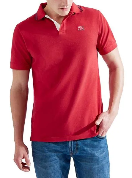 polo hackett contrast rojo para hombre