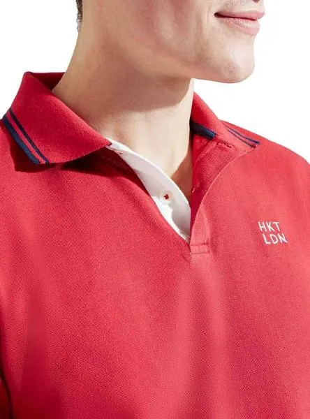 polo hackett contrast rojo para hombre