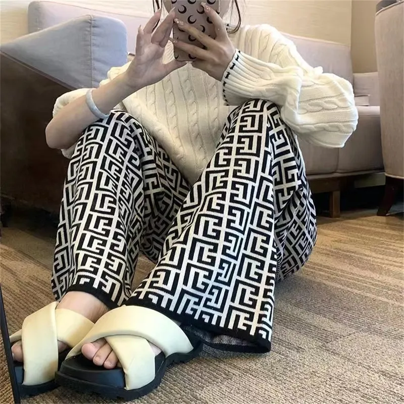 Primavera Verano Causal pantalones diseñador para mujer pantalón dama de lujo letra clásica impresión Trouse pantalones de moda 