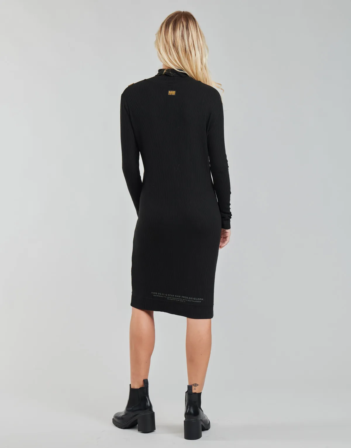 RIB MOCK SLIM DRESS