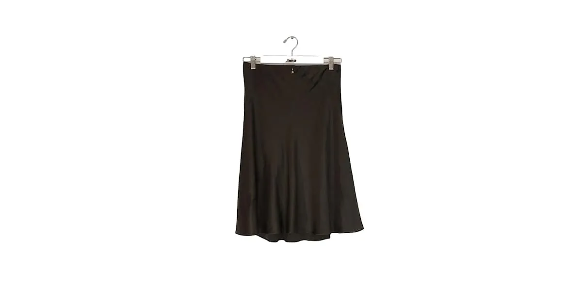 Roberto Cavalli falda de seda Caqui 