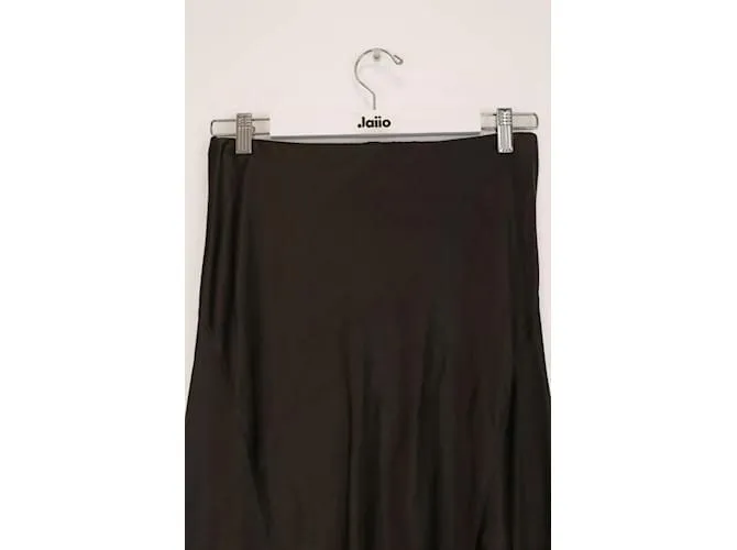 Roberto Cavalli falda de seda Caqui 