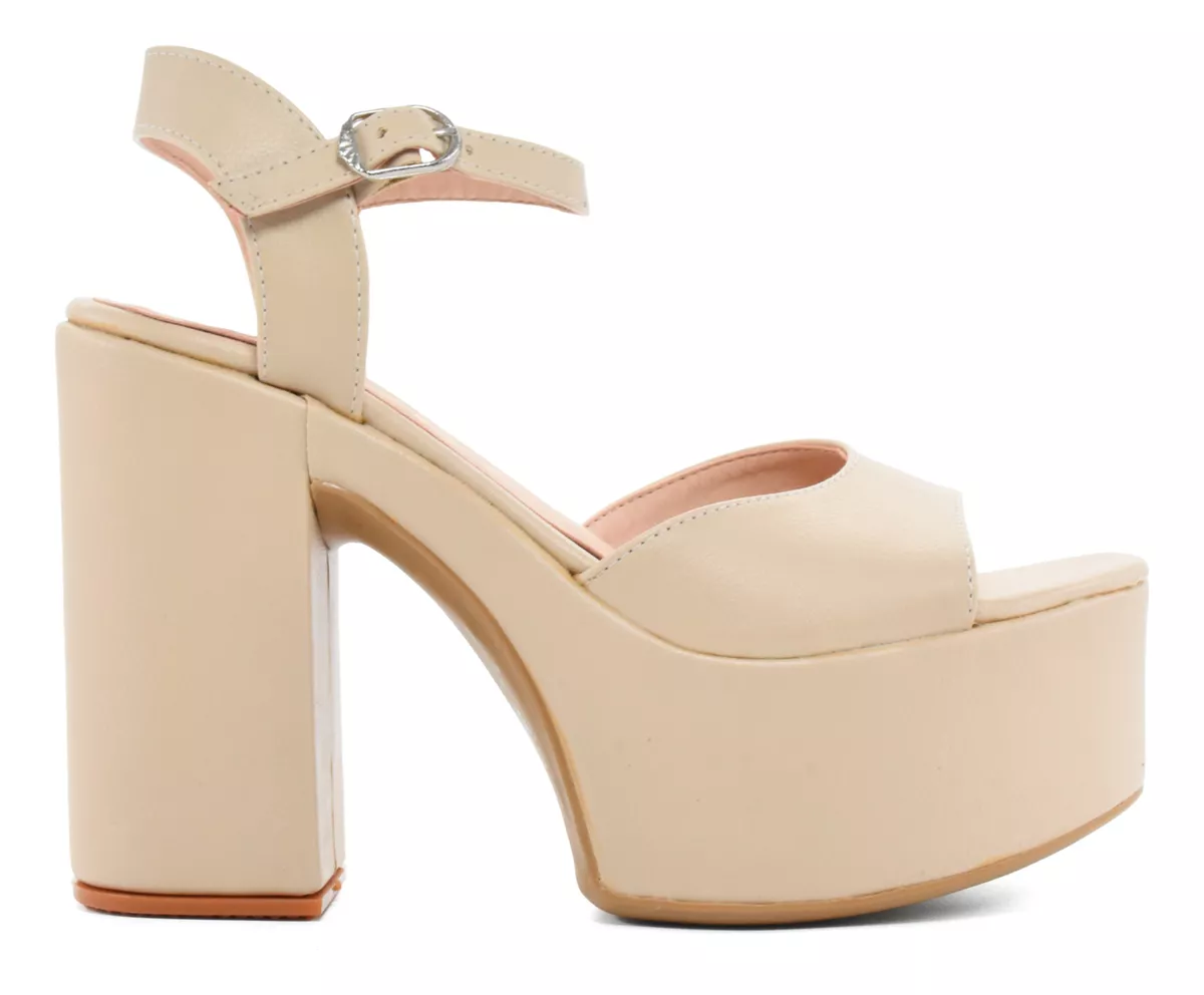 Sandalia Elegante Mujer Fiesta Plataforma Comoda Lorena 1007