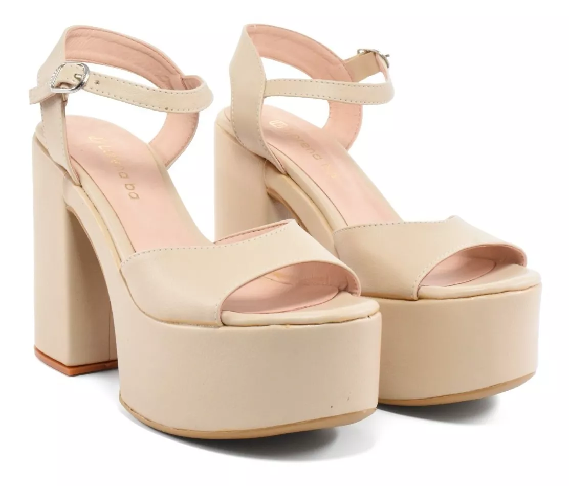 Sandalia Elegante Mujer Fiesta Plataforma Comoda Lorena 1007