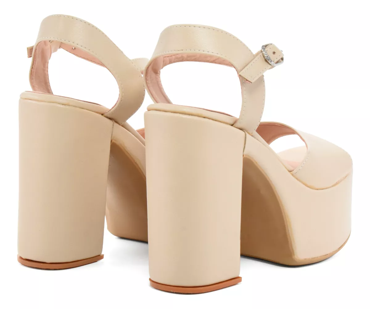Sandalia Elegante Mujer Fiesta Plataforma Comoda Lorena 1007