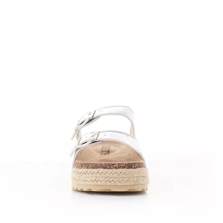 sandalias QUETS! plateadas con plataforma