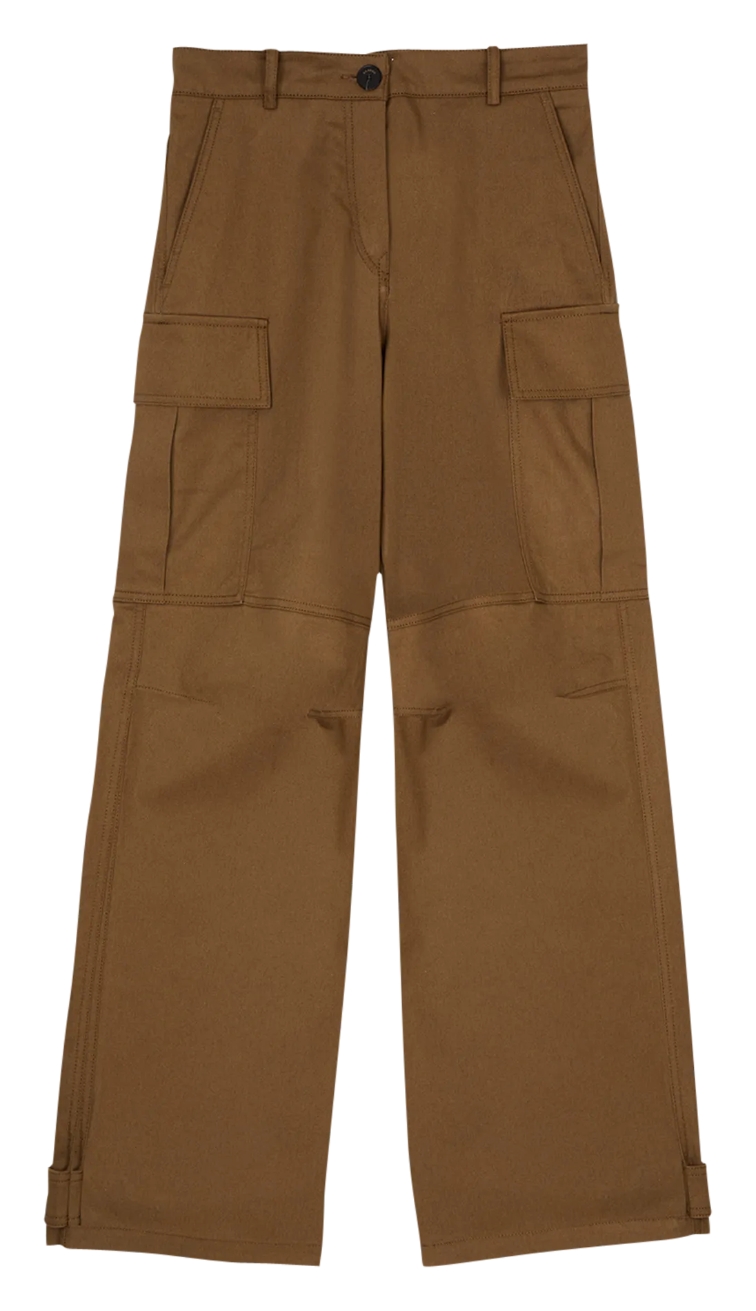 SANDRO Pantalón cargo ancho de mezcla de algodón en marron