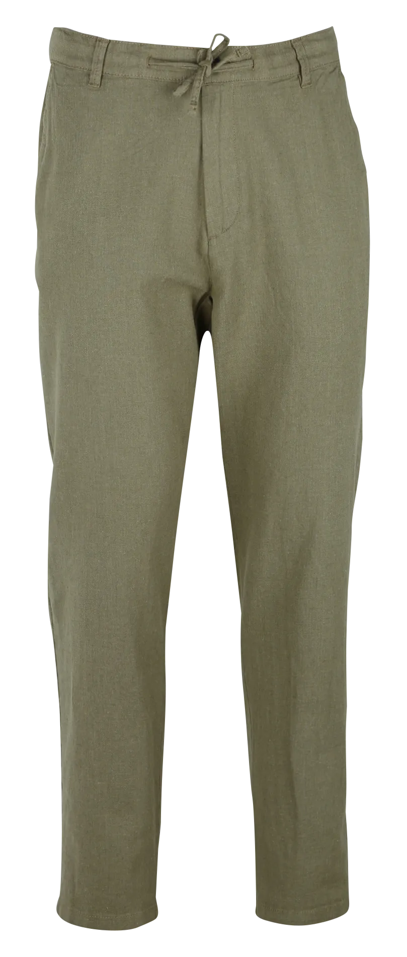 SELECTED Pantalón recto de mezcla de algodón orgánico en marron