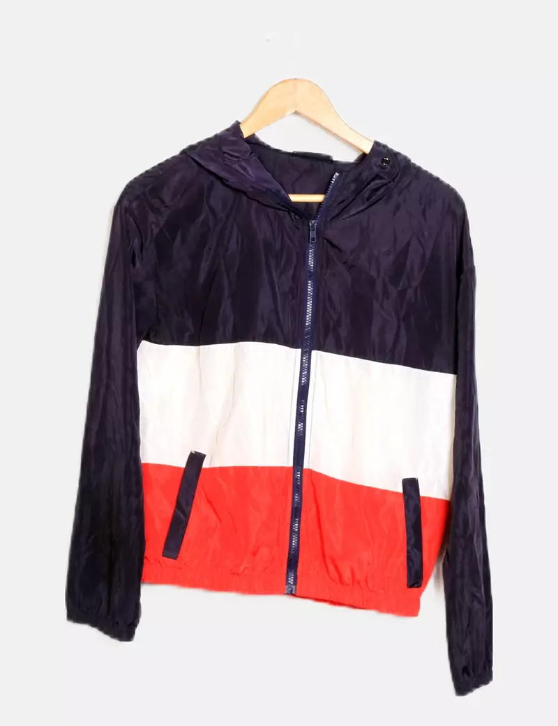 SHEIN Chaqueta tricolor impermable