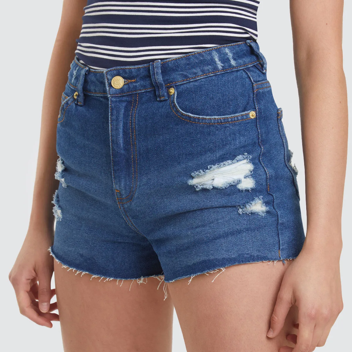 Short Mujer Jean Con Rotos