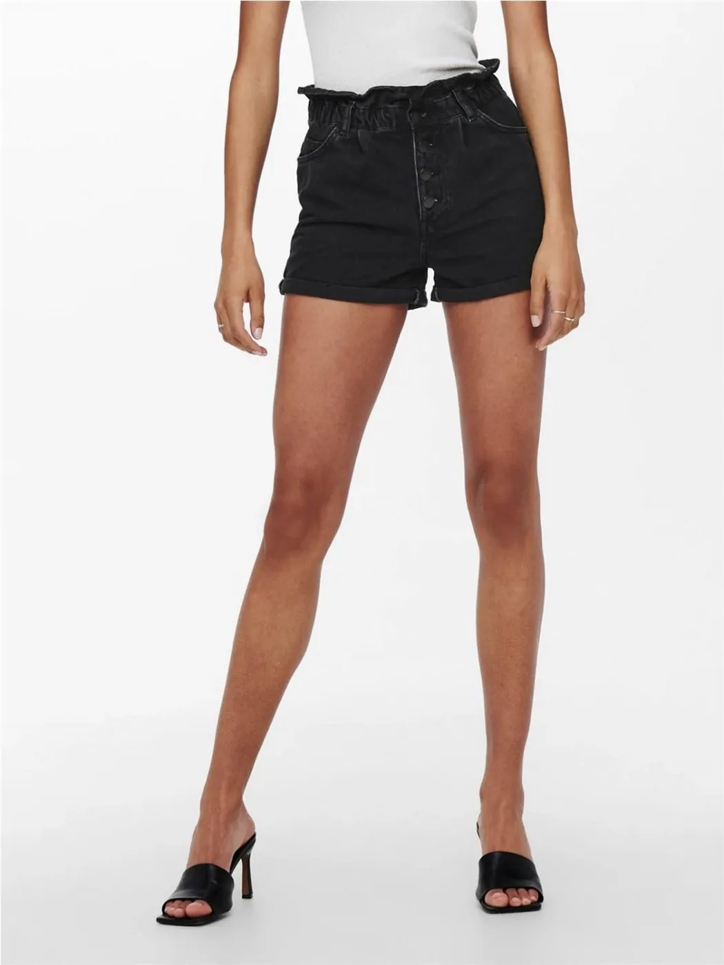 SHORT ONLY MUJER ONLCUBA PAPERBAG DENIM SHORT