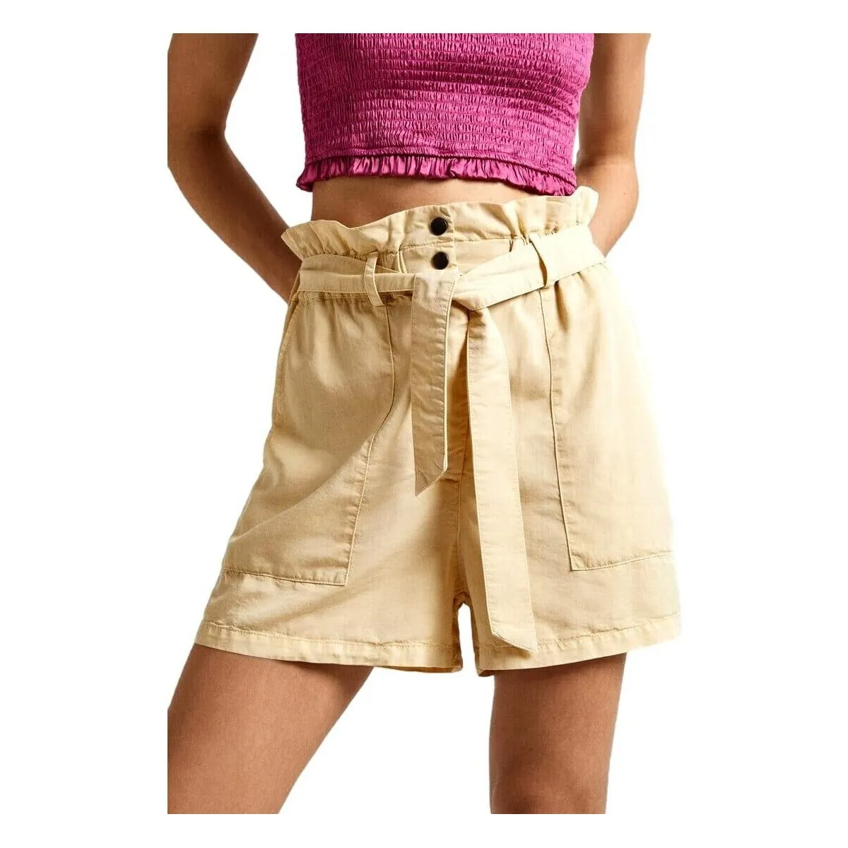 SHORTS PAPER BAG CON CINTURÓN  PL801102