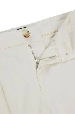 Shorts relaxed fit de talle alto en algodón elástico