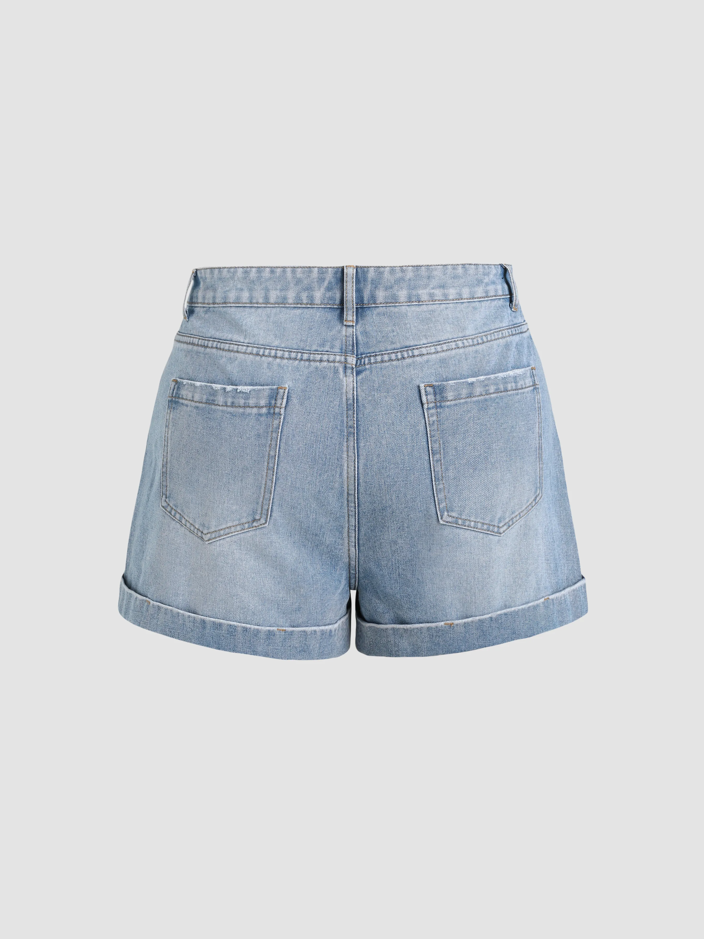 Shorts Vaqueros con Bolsillo Curvy