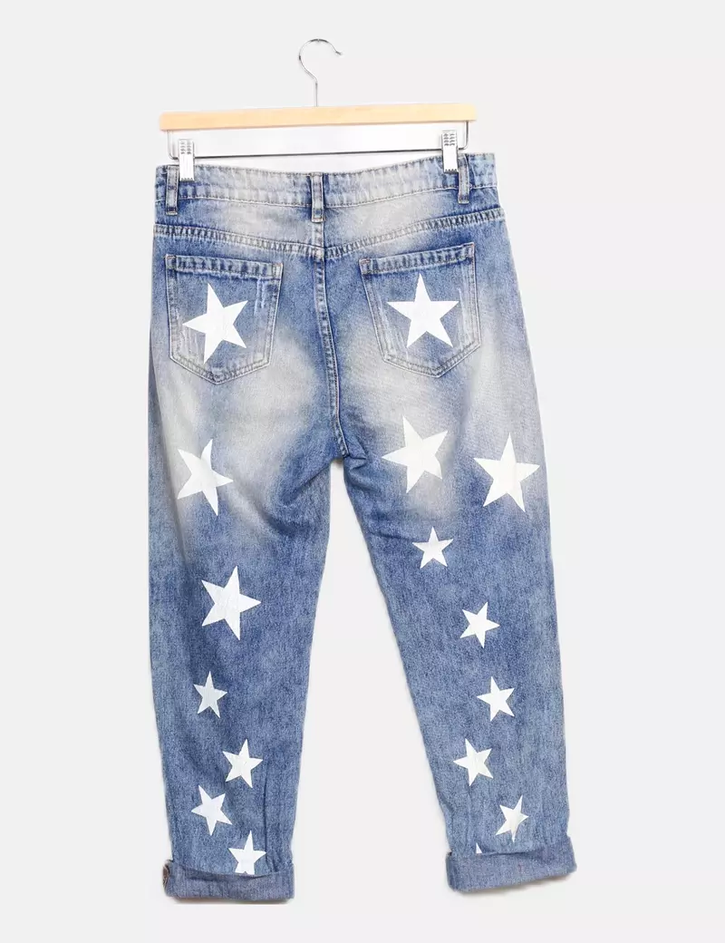 SINTY Jeans azul estampado