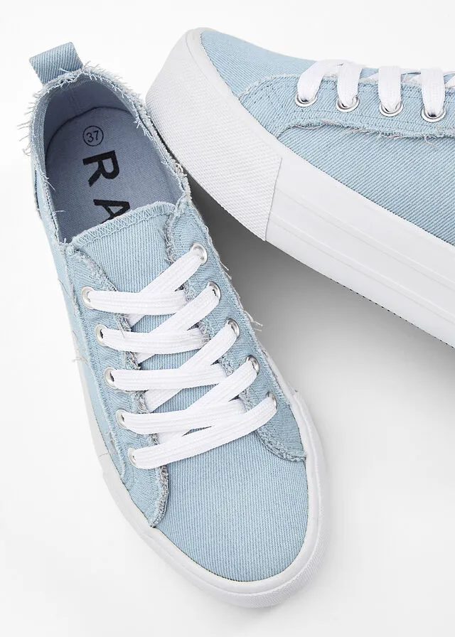 Sneakers bajos con plataforma Azul vaquero