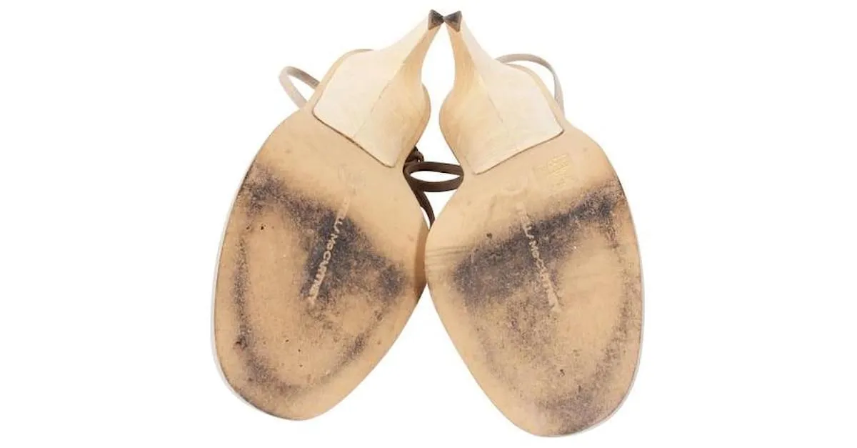 Stella Mc Cartney Sandalias crema de ante sintético Stella Mccartney Beige 