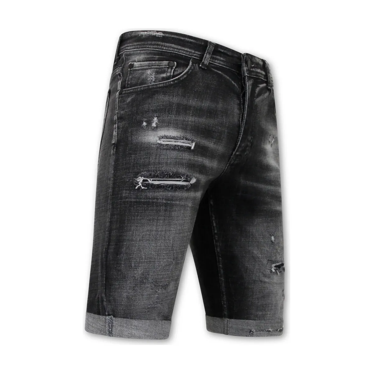 Stonewashed Ripped Short Slim Fit