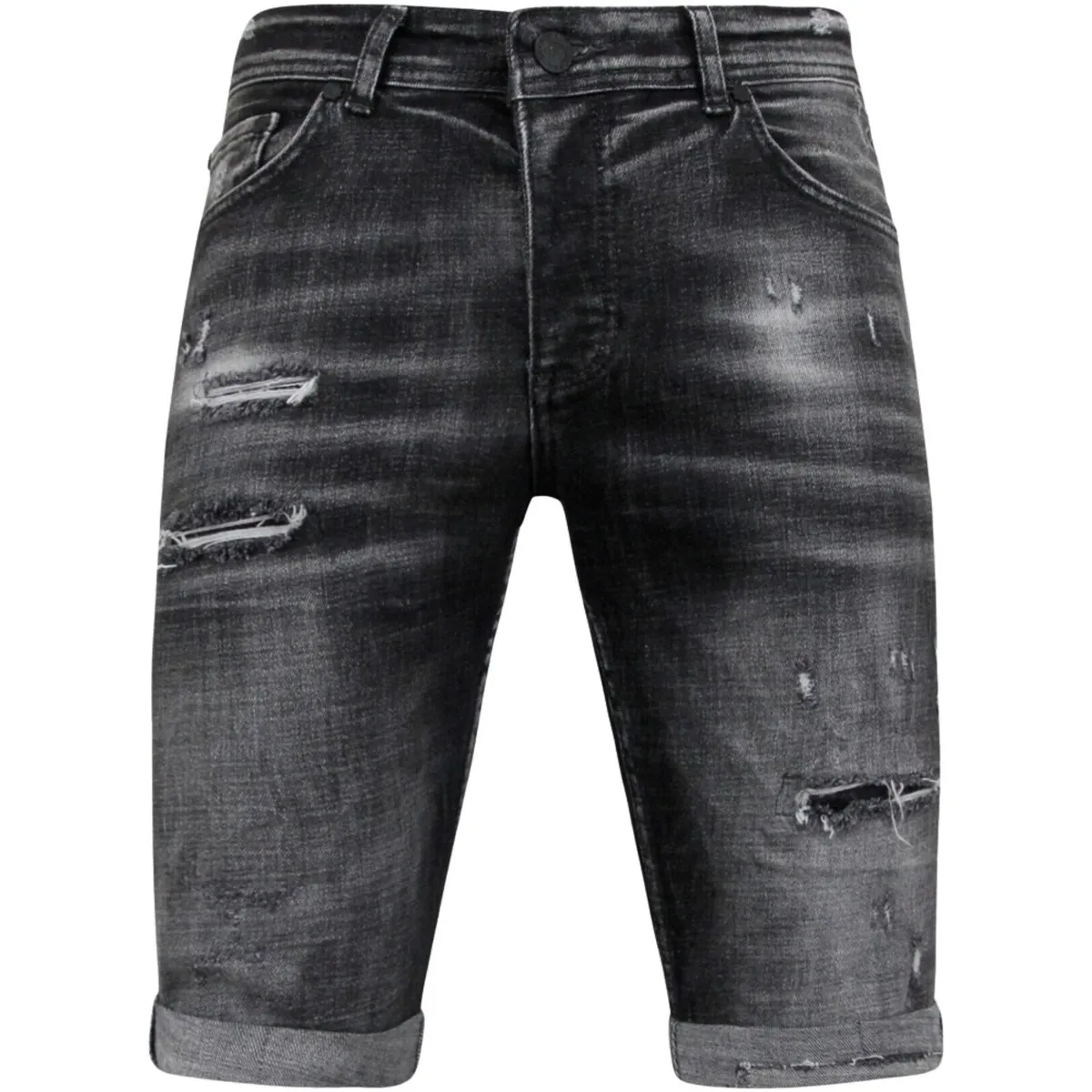 Stonewashed Ripped Short Slim Fit