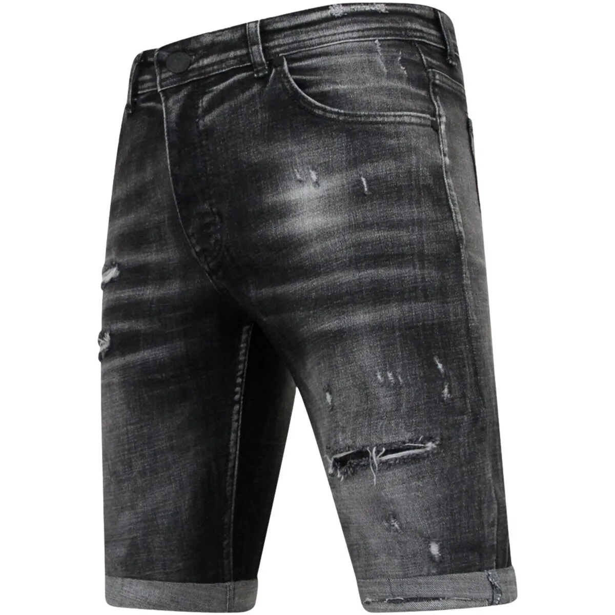 Stonewashed Ripped Short Slim Fit