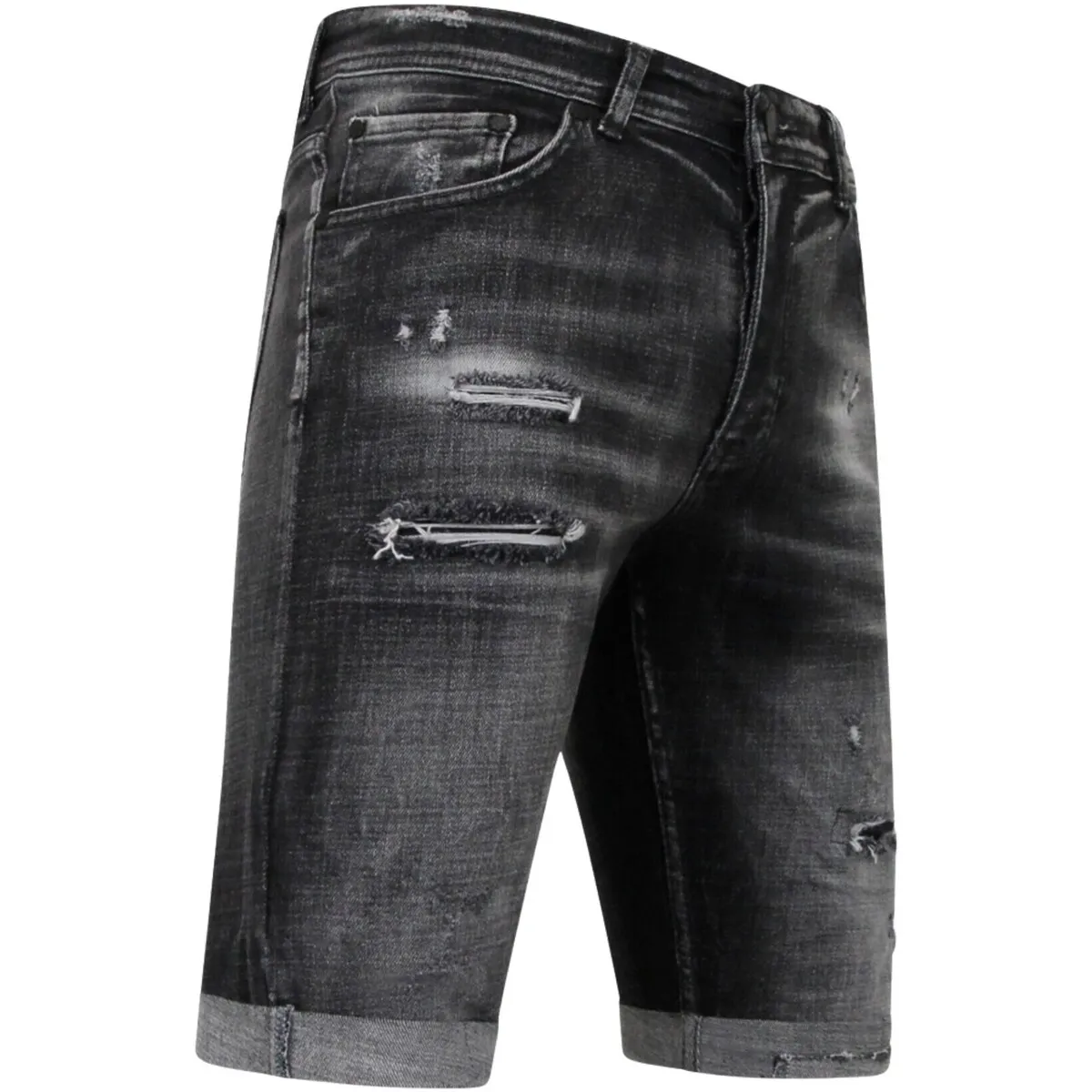 Stonewashed Ripped Short Slim Fit