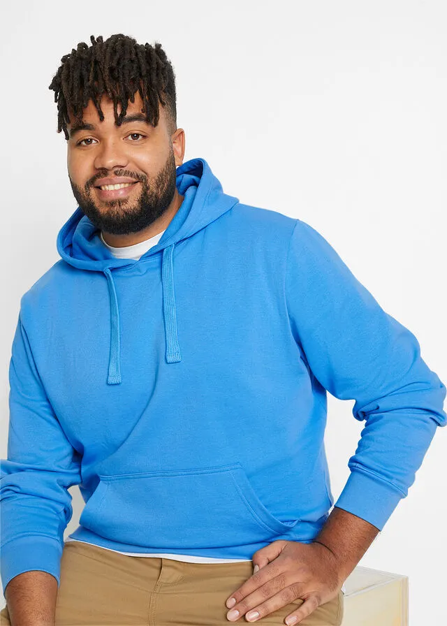 Sudadera con capucha azul brillante