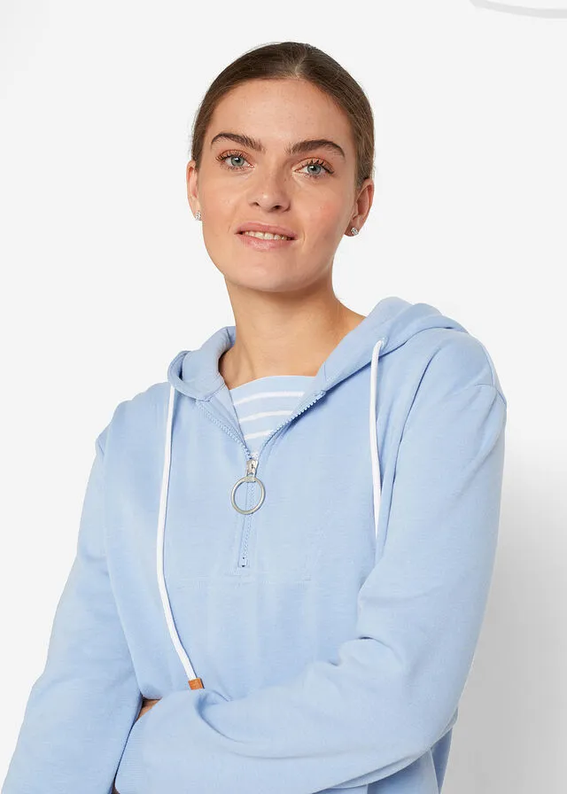 Sudadera con capucha Azul perla