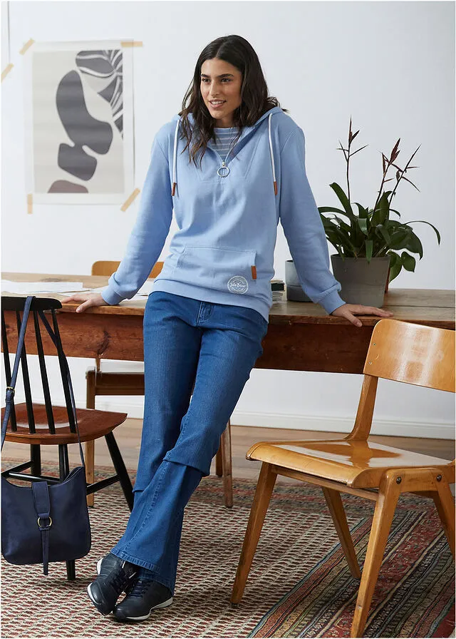 Sudadera con capucha Azul perla
