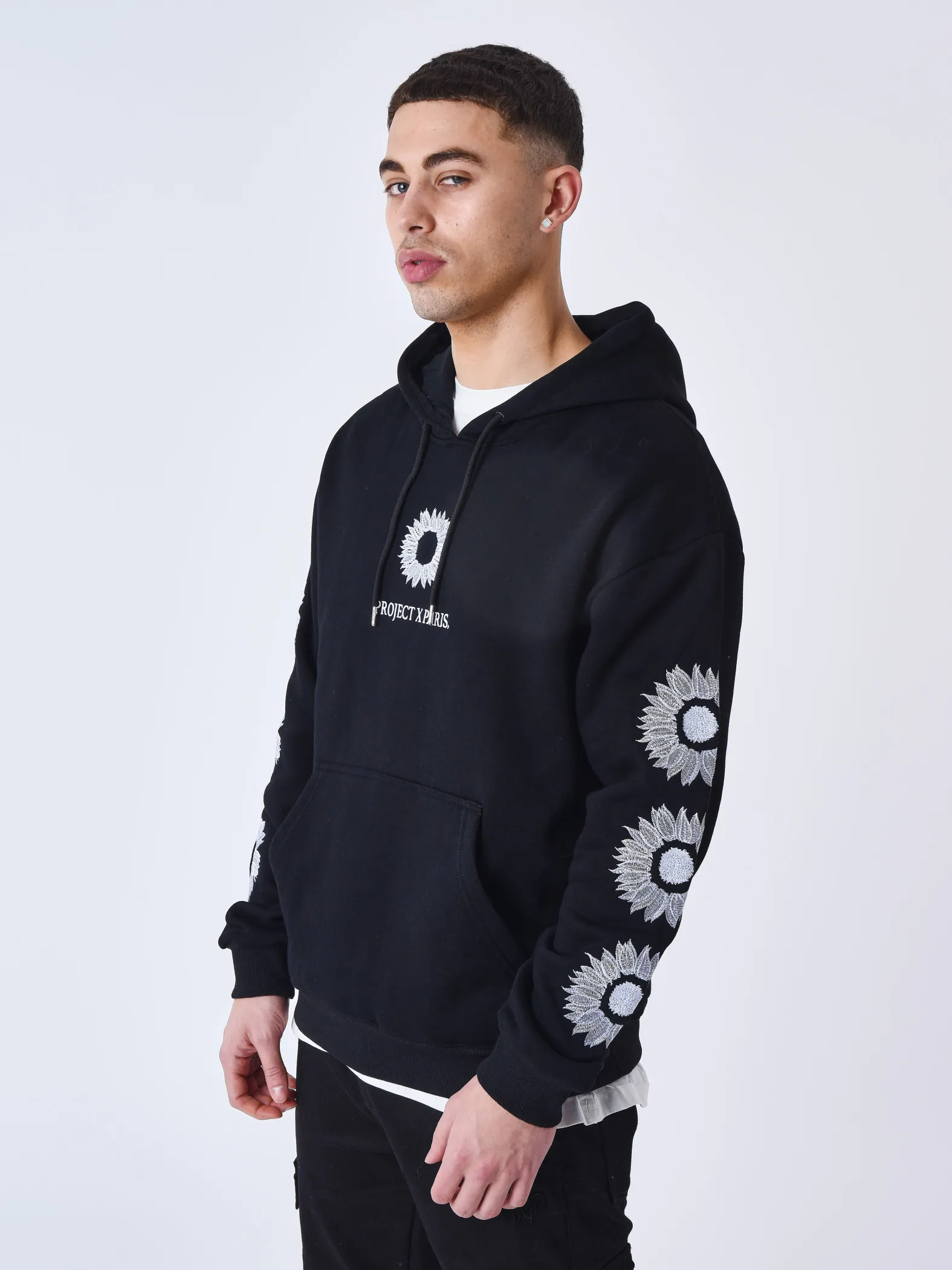 Sudadera con capucha Girasol bordado