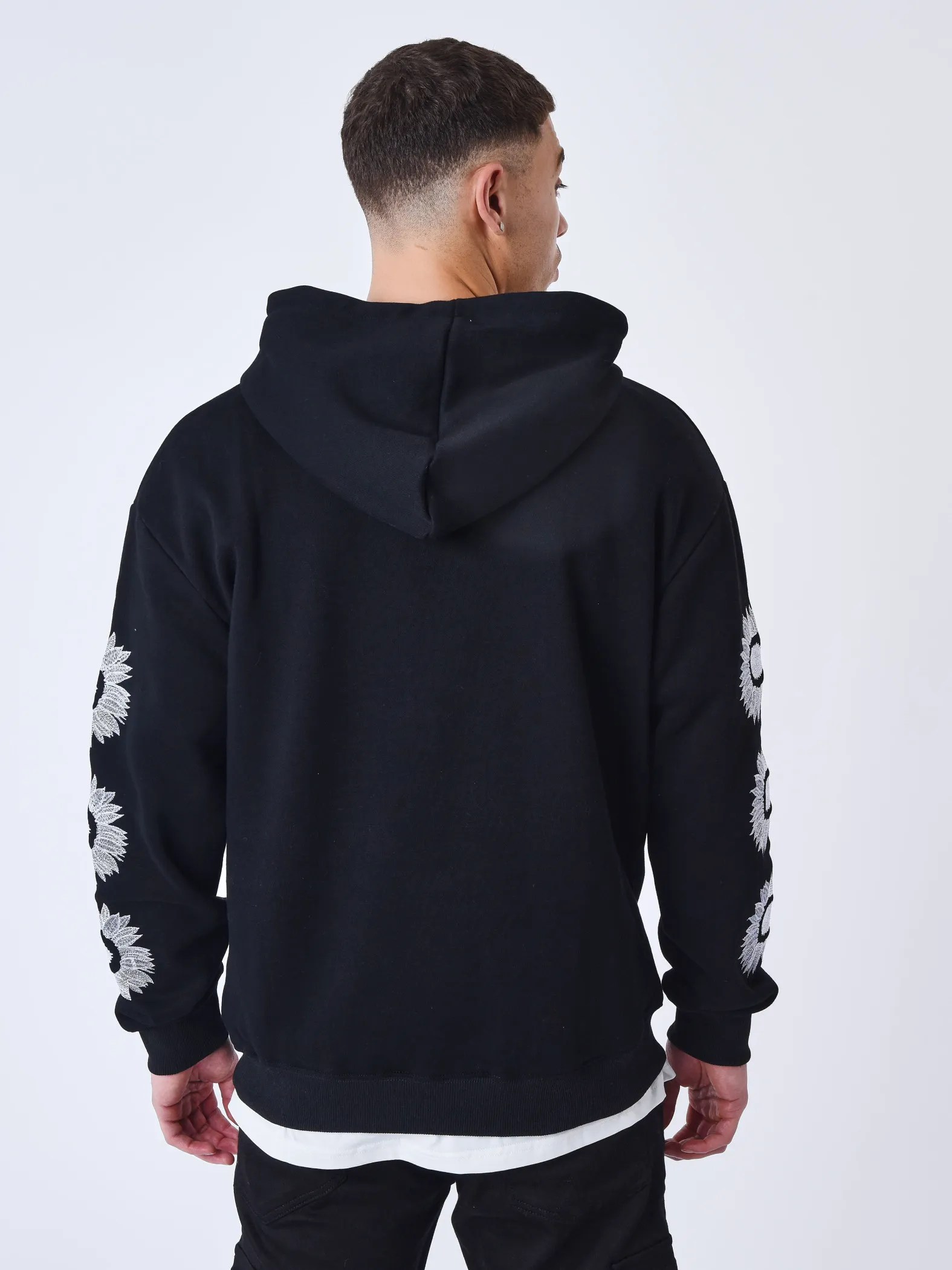 Sudadera con capucha Girasol bordado