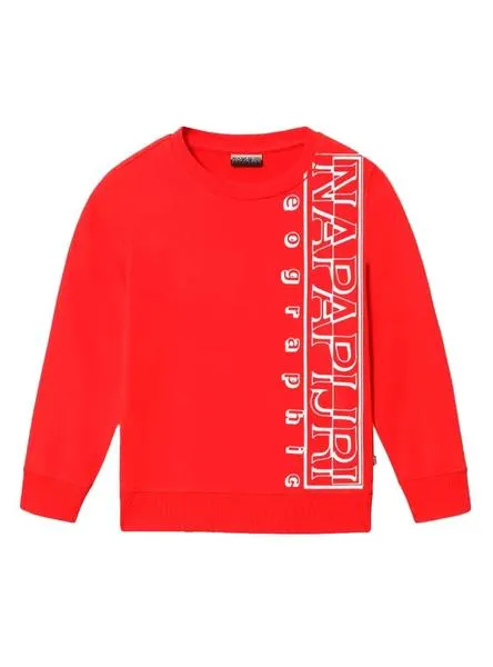 sudadera napapijri boli rojo para niño
