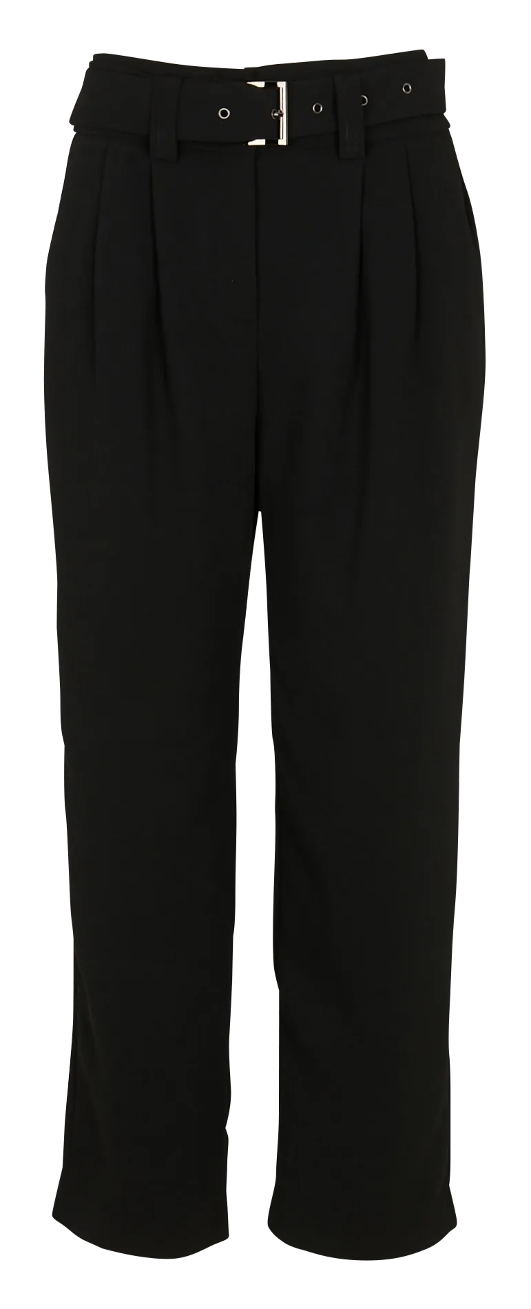 SUNCOO JARED  PANTALóN DE TALLE ALTO CON PINZAS EN NEGRO