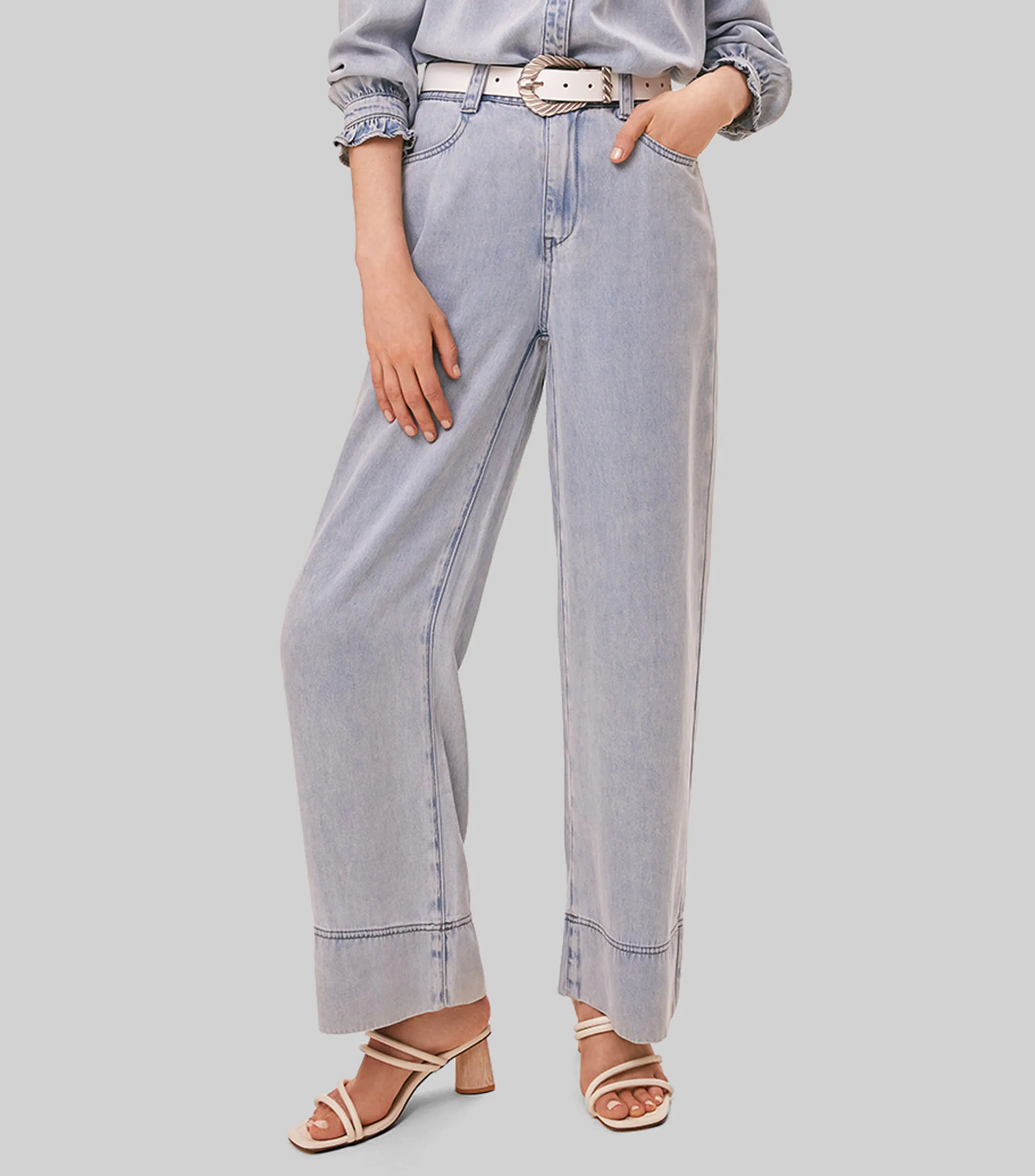 SUNCOO Jeans Wideleg Mujer