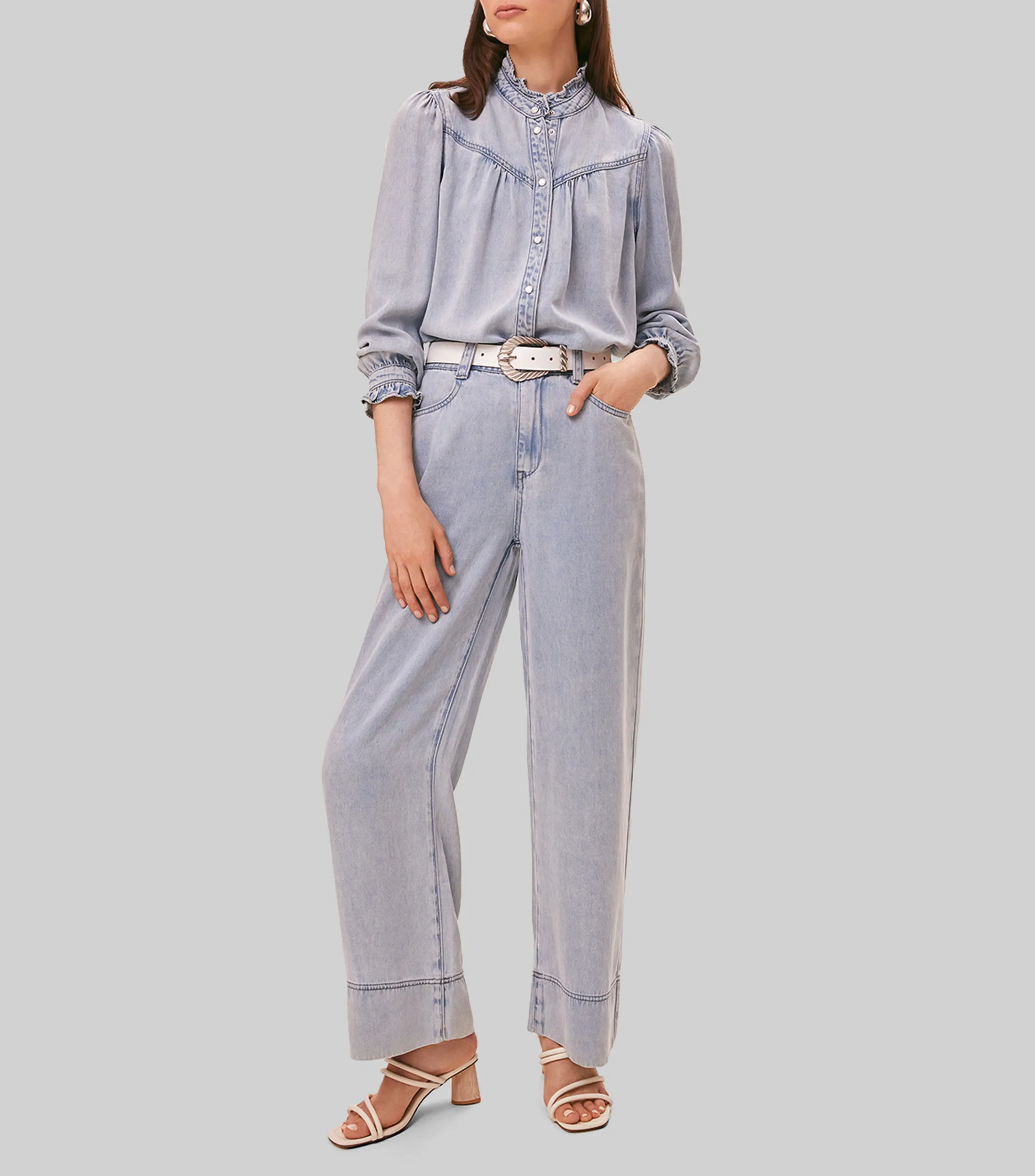 SUNCOO Jeans Wideleg Mujer