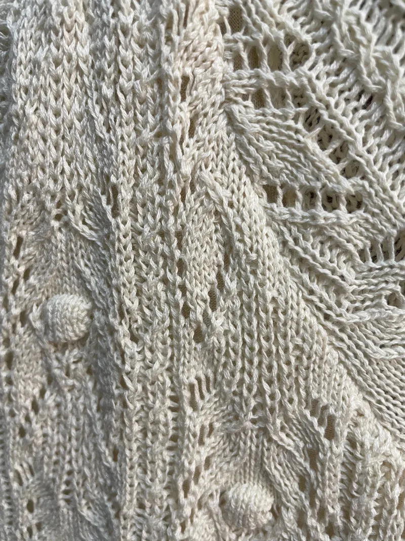 SÉZANE Vestido Tejido Crema