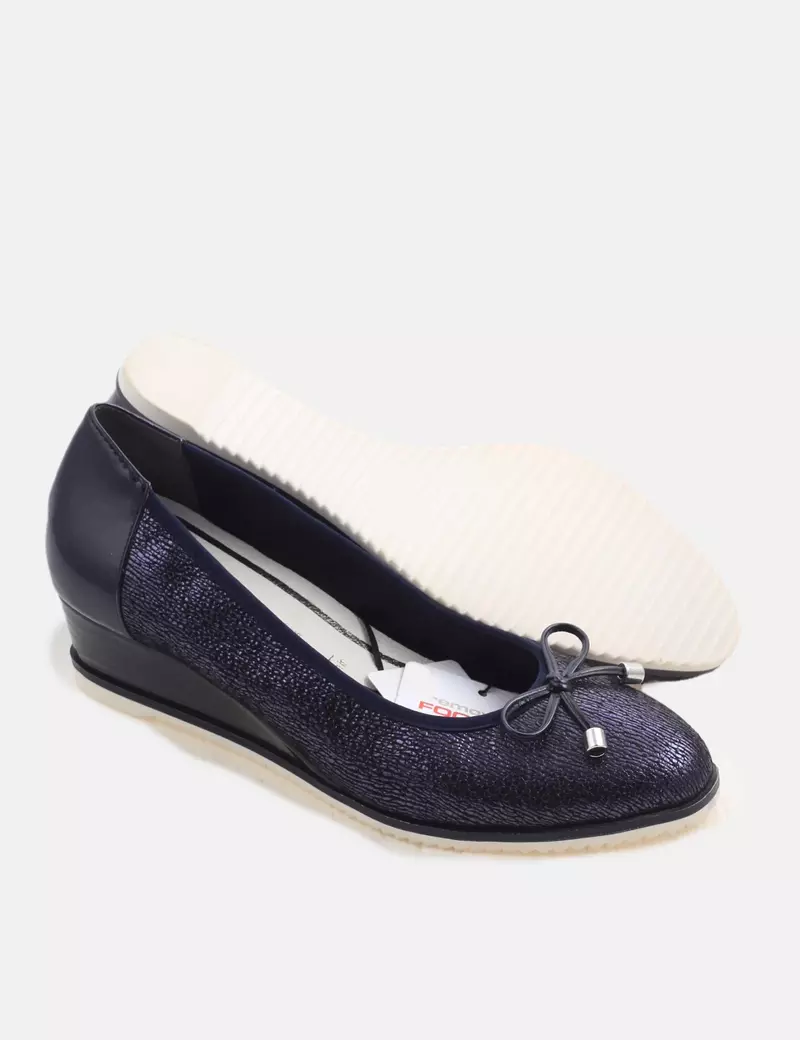 Tamaris Zapato con cuña azul marino