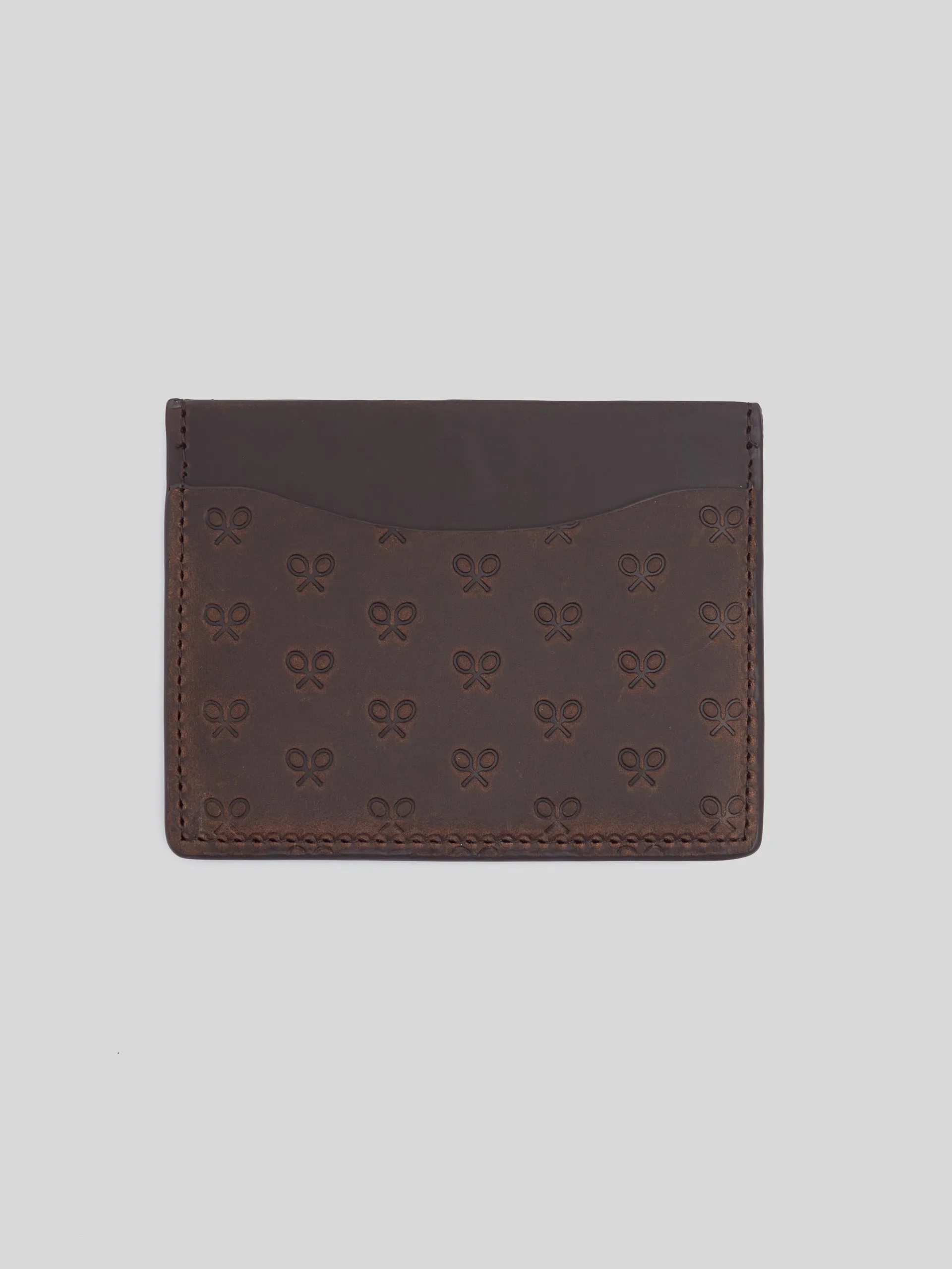 Tarjetero silbon piel marron multiraquetas