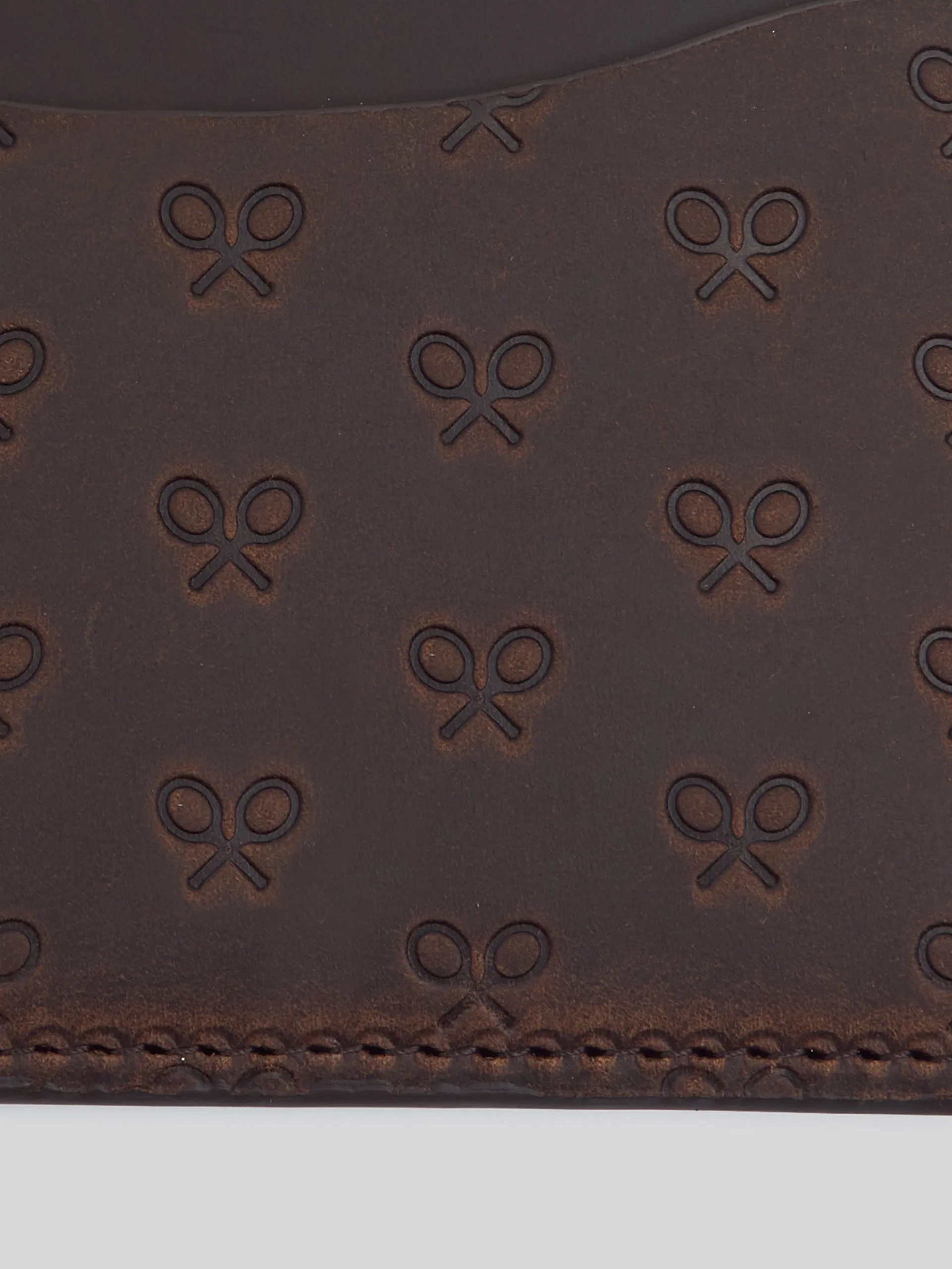 Tarjetero silbon piel marron multiraquetas