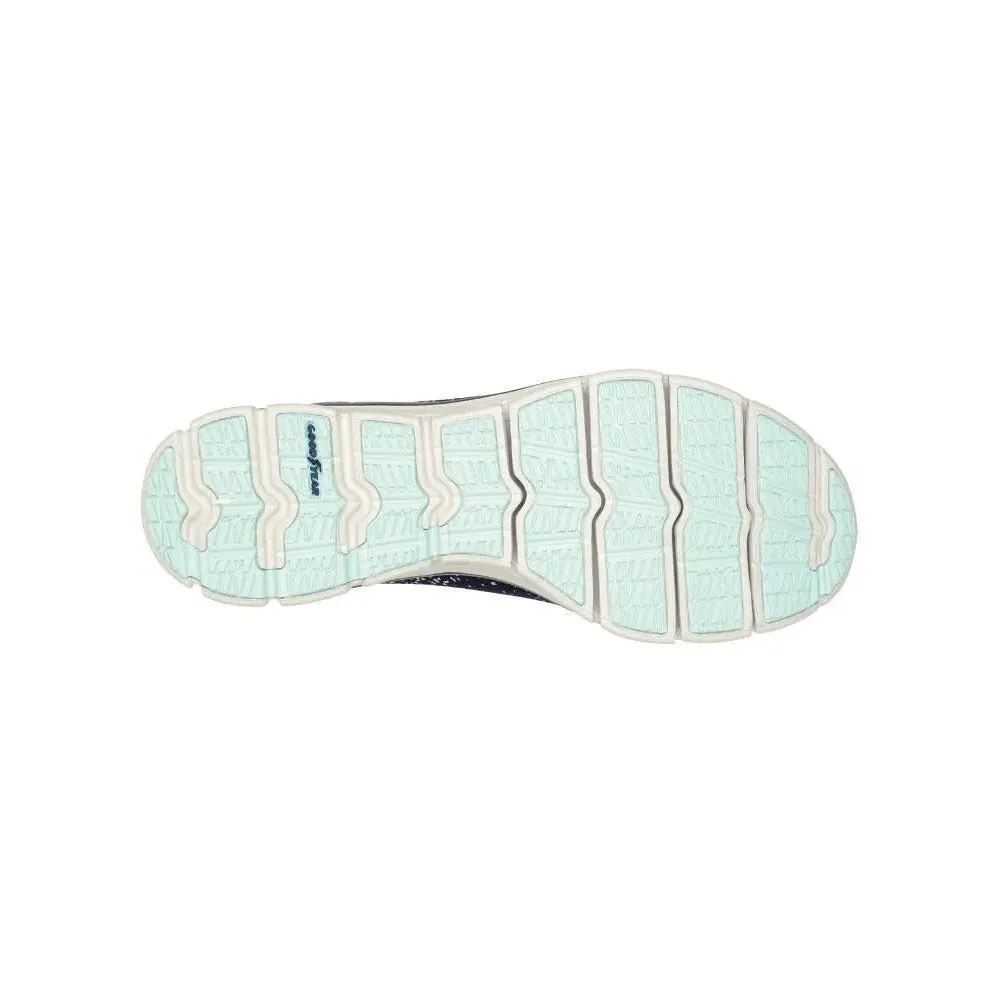 TENIS MUJER SKECHERS GLIDE STEP FLEX  AZULBLANCO