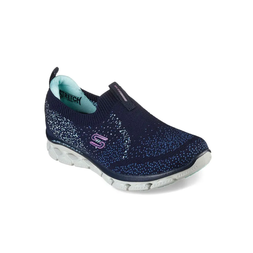 TENIS MUJER SKECHERS GLIDE STEP FLEX  AZULBLANCO