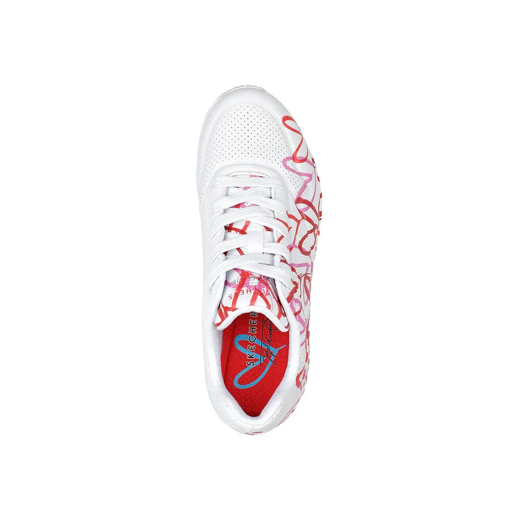 TENIS MUJER SKECHERS JGOLDCROWN UNO   BLANCO