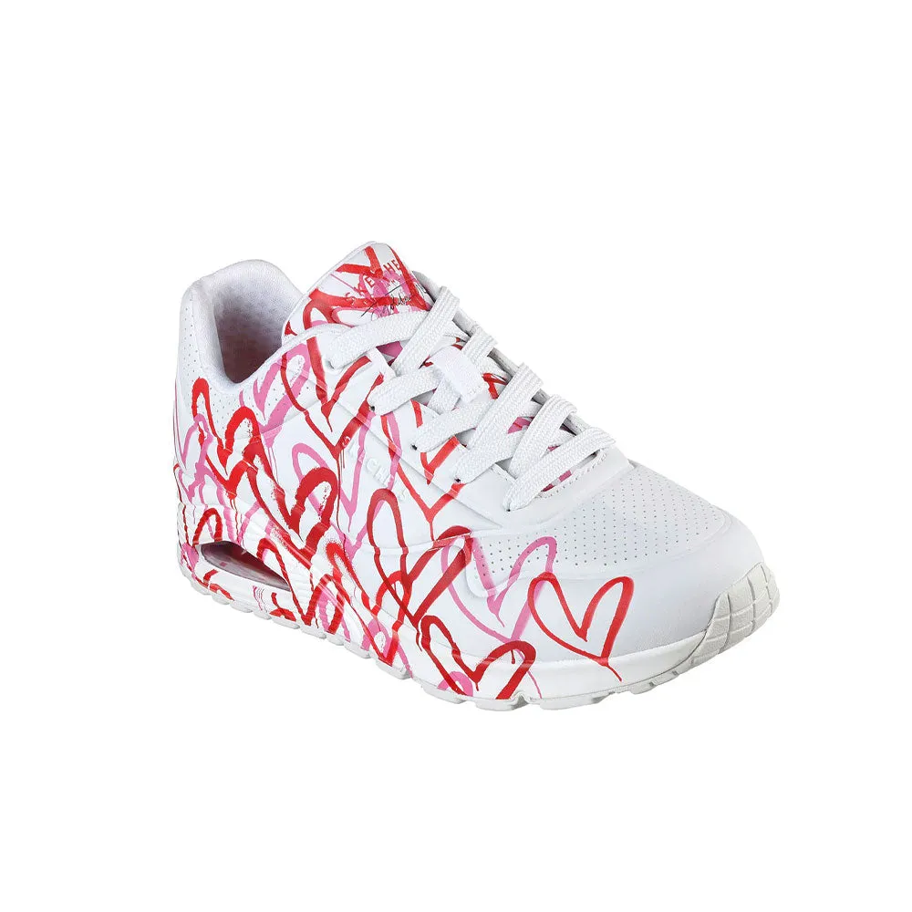TENIS MUJER SKECHERS JGOLDCROWN UNO   BLANCO