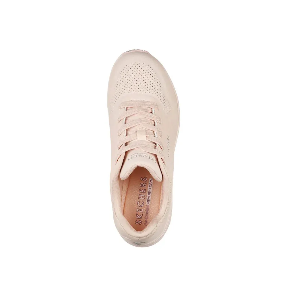 TENIS MUJER SKECHERS UNO FROSTY  KICKS  ROSA