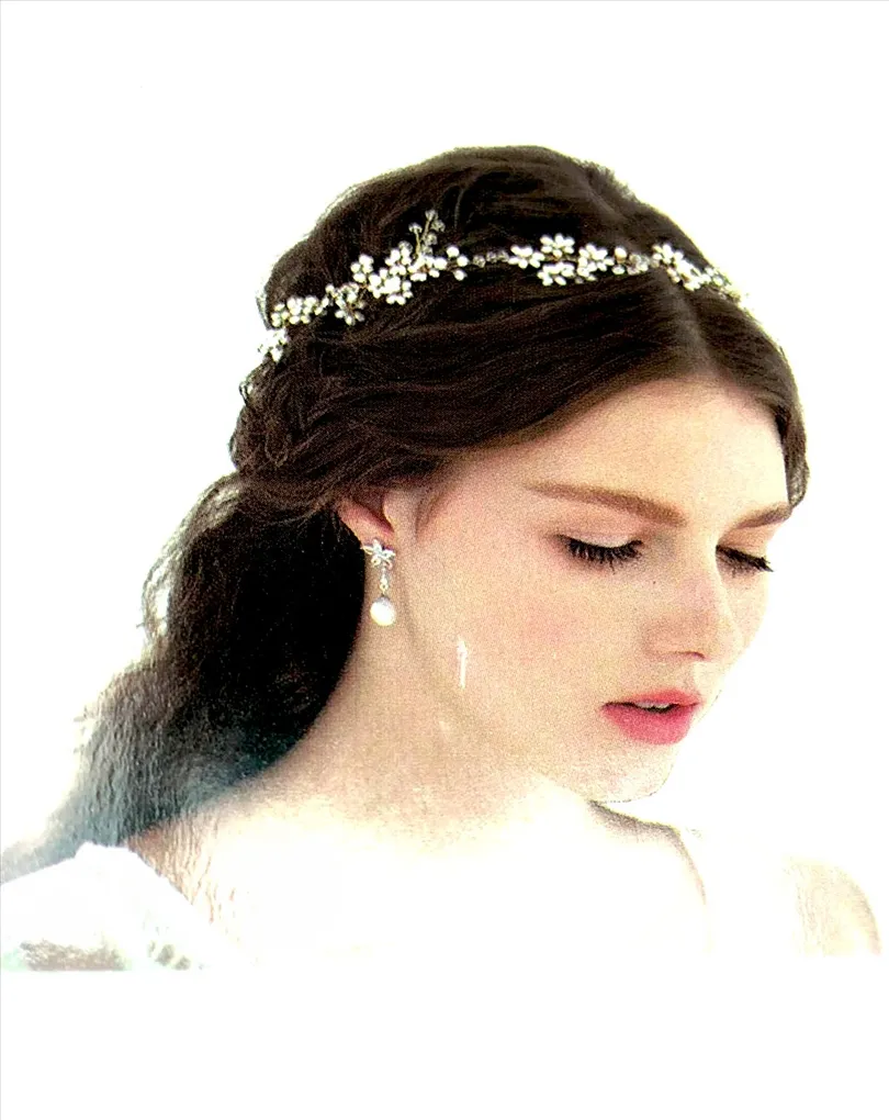 TOCADOS Y TIARAS DORADAS PARA BODAS CON CRISTAL BRILLO