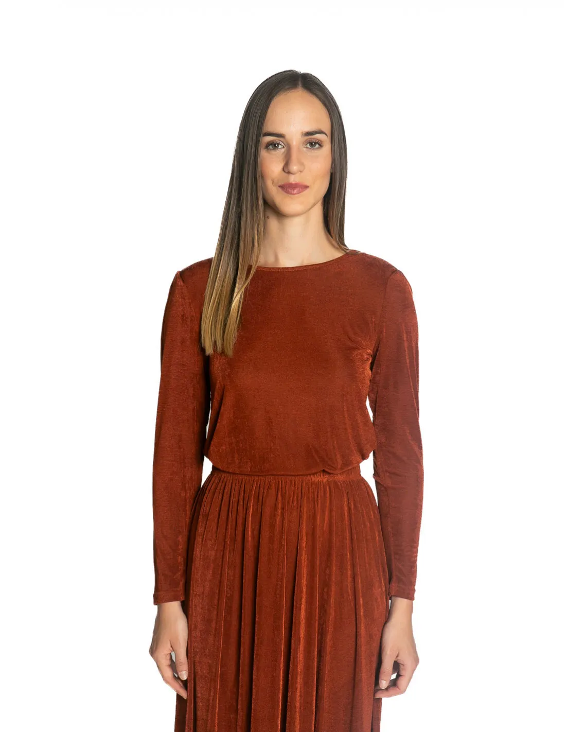 TOP ACABADO BRILLANTE MARRON COMPAÑIA FANTASTICA