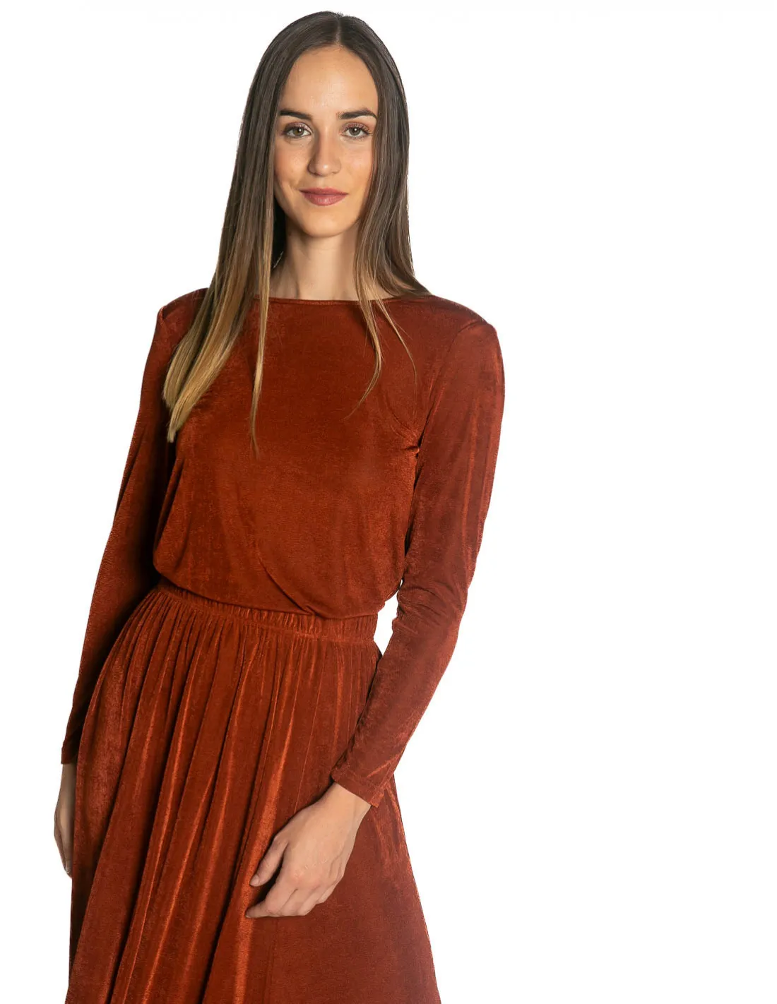 TOP ACABADO BRILLANTE MARRON COMPAÑIA FANTASTICA