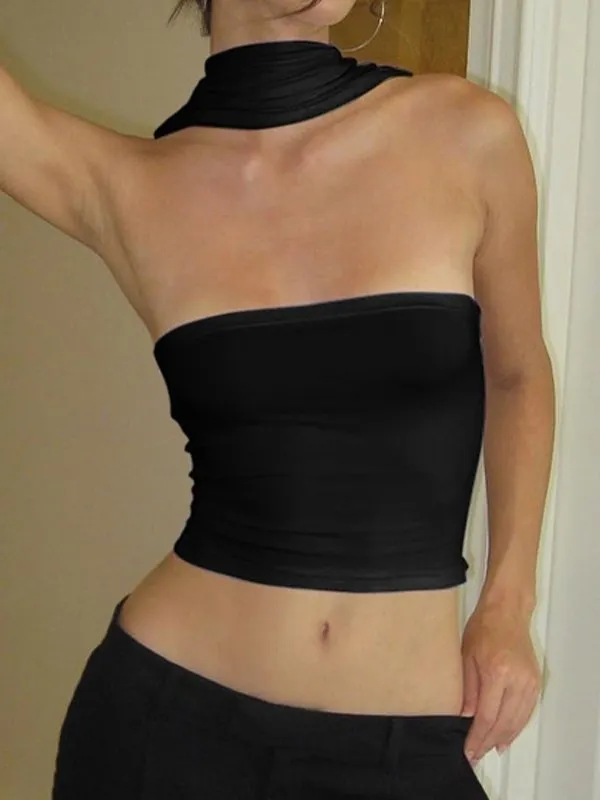Top bandeau con tirante halter